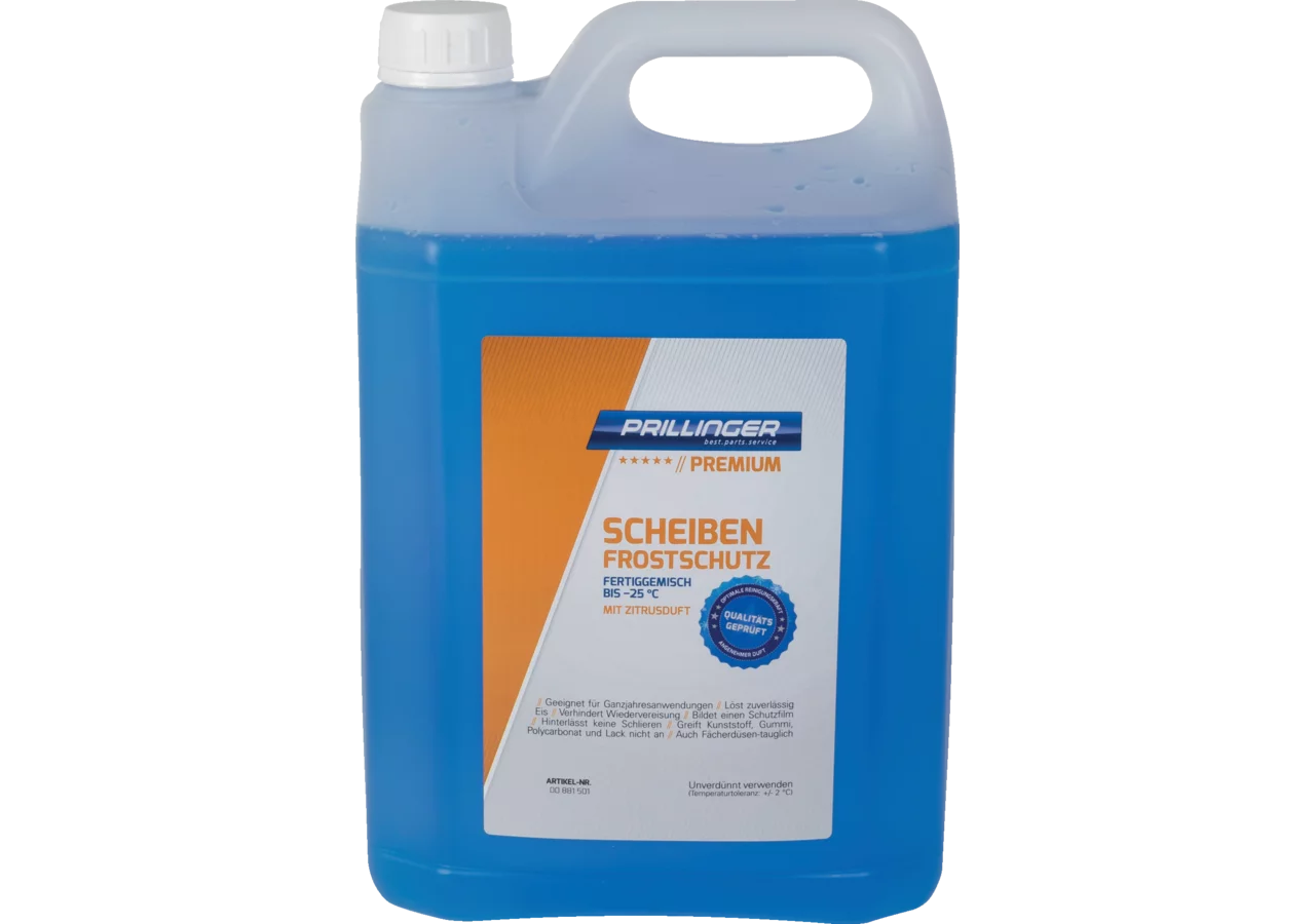 Scheibenfrostschutz Fertiggemisch Zitrusduft -25 Grad, 5 Liter Prillinger Premium