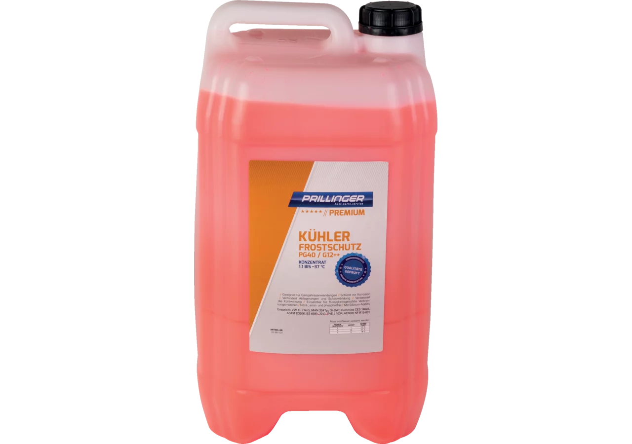 Kühlerfrostschutz Konzentrat PG40 / G12++ 1:1 -37 Grad, 25 Liter Prillinger Premium