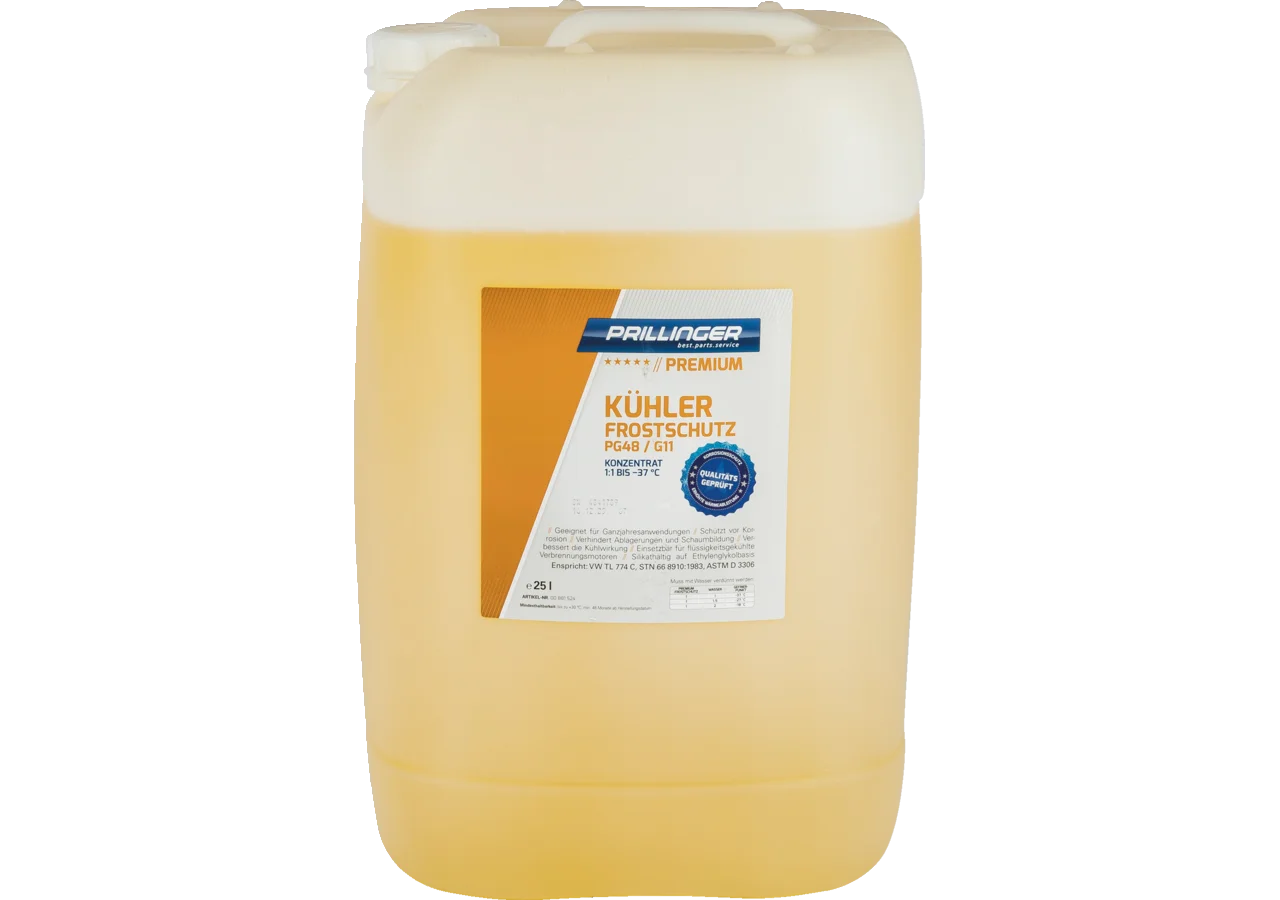 Kühlerfrostschutz Konzentrat PG48 / G11 1:1 -37 Grad, 25 Liter Prillinger Premium