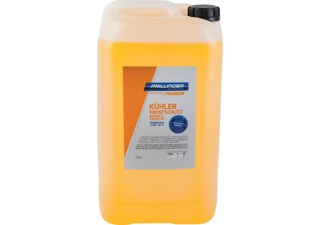 Kühlerfrostschutz Konzentrat Agrar und Truck HT 1:1 - 40 Grad, 25 Liter Prillinger Premium