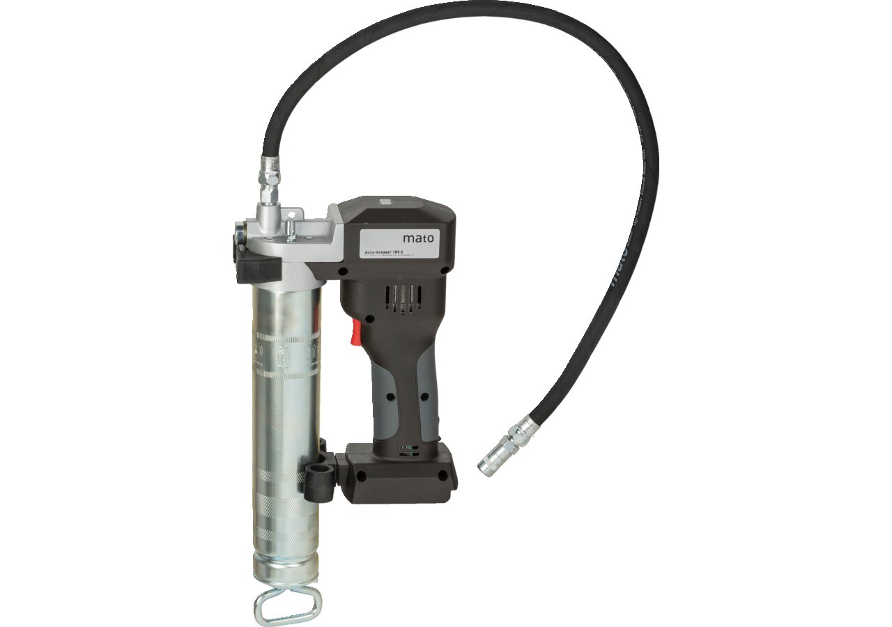 Fettpresse Accu-Greaser Basic-Line-S, 18 V, geeignet für 400 g Kartuschen, oder 500 g losem Fett – passend für 400 g Kartuschen, oder 500 g losem Fett Mato
