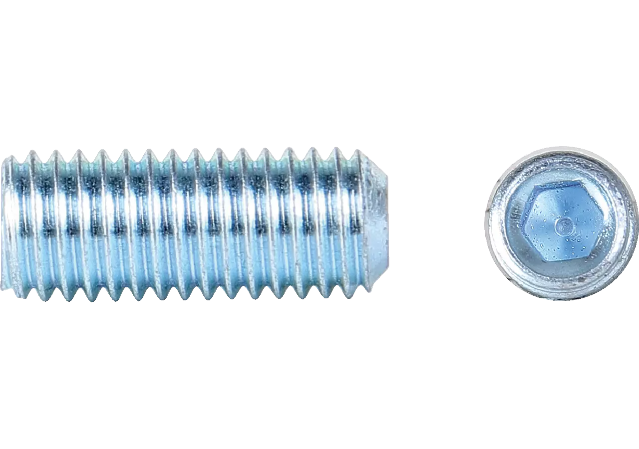 Gewindestift M8 x 12 mm 45H Stahl verzinkt, DIN916 GartenShop24