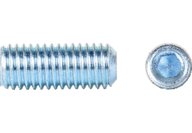 Gewindestift M12 x 20 mm 45H Stahl verzinkt, DIN916 GartenShop24
