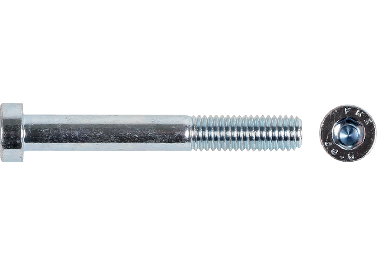 Zylinderschraube mit Innensechskant M12 x 80 mm, Güte 8.8 Stahl verzinkt, niedriger Kopf, DIN6912 GartenShop24