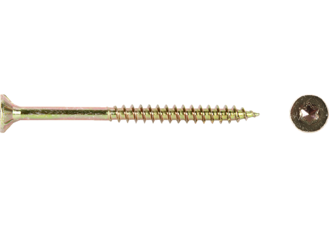 Spanplattenschrauben 3,0 x 12 mm, 200 Stück Gelb-verzinkt mit TX-Profil GartenShop24