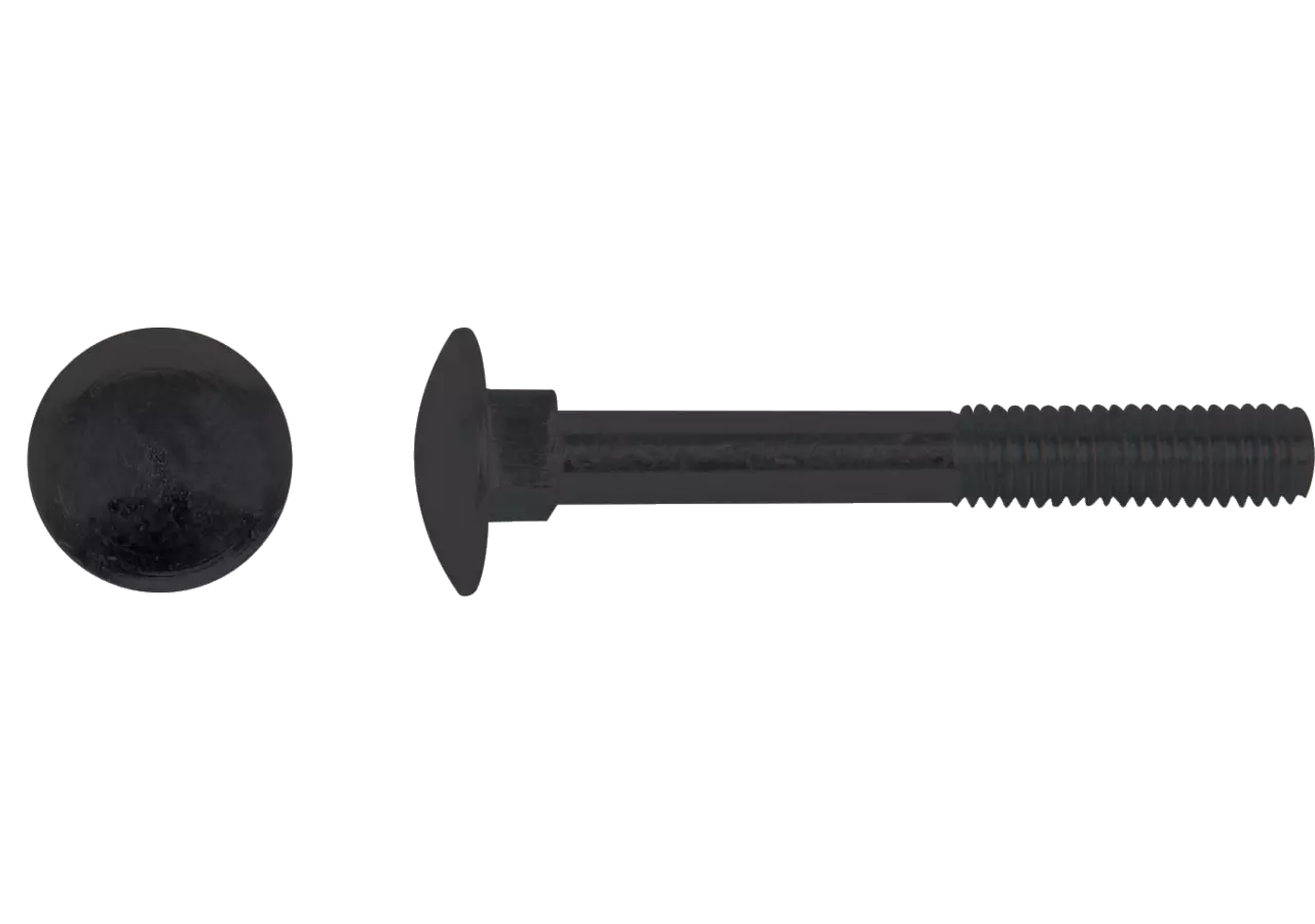 Flachrundschraube M10 x 25 mm, Güte 10.9 mit Vierkantansatz ohne Mutter, Stahl blank, DIN603 GartenShop24