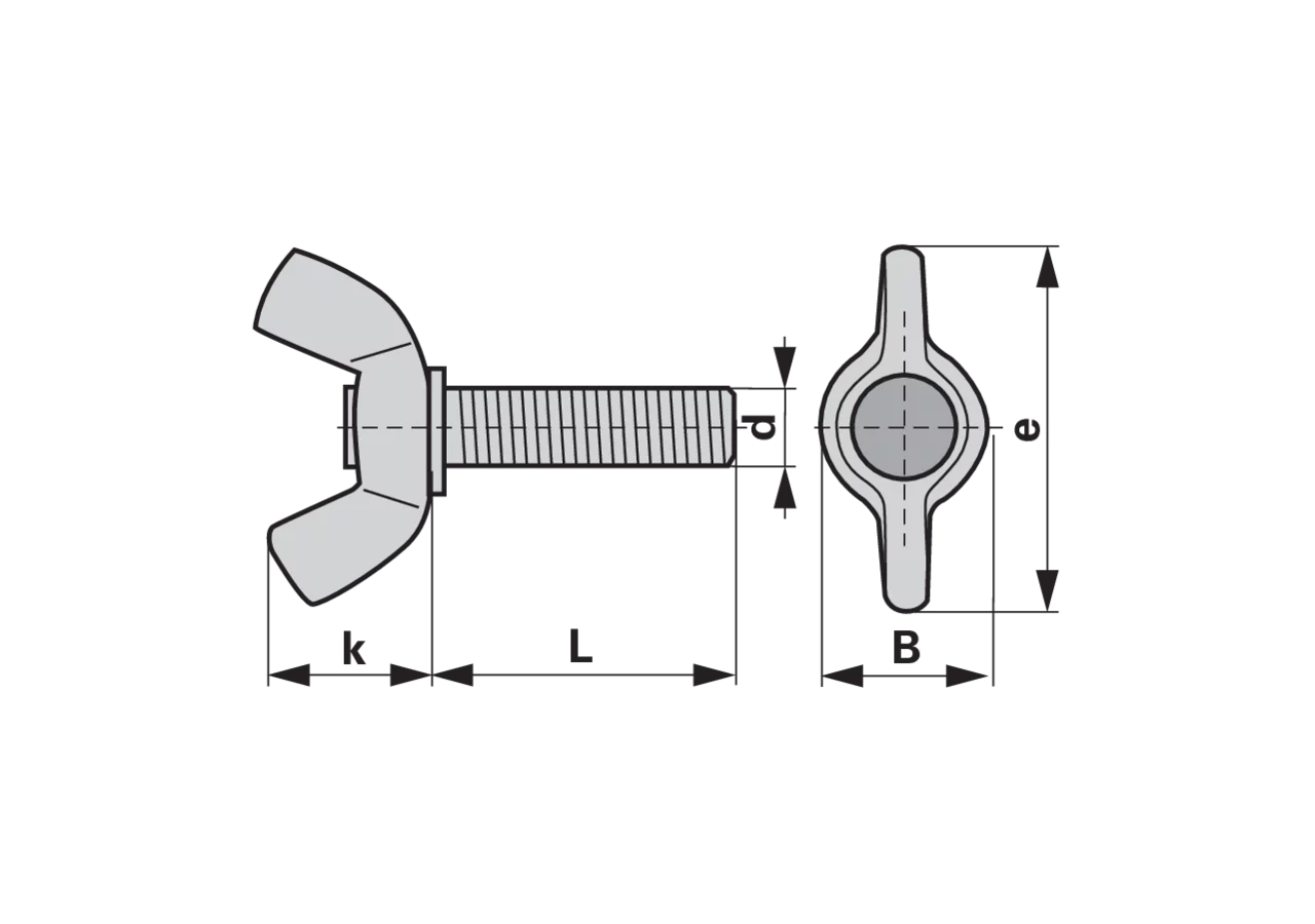 Flügelschraube M8 x 25, V2A Edelstahl, DIN316-A GartenShop24