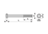 Sechskantschraube M8 x 50 mm, mit Schaft Güte 8.8, 100 Stück Stahl verzinkt, DIN931 GartenShop24