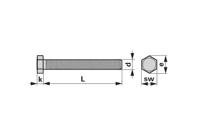 Sechskantschraube M10 x 35 mm ohne Schaft DIN 933 / ISO 4017 Stahl 8.8 verzinkt, 50 Stück GartenShop24 - Hochwertige Gartengeräte