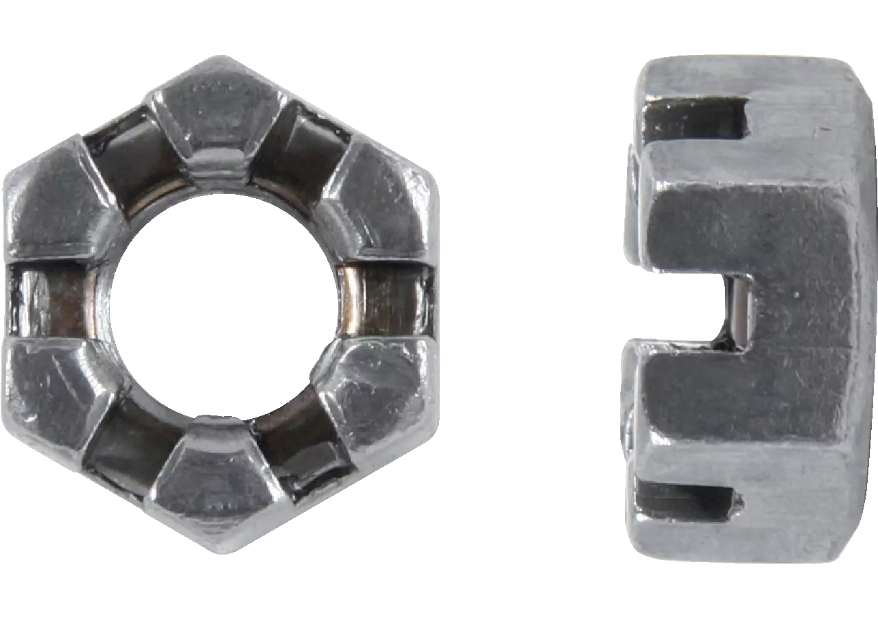 Kronenmutter M16 x 1,5 mm, Güte 14 Stahl blank, DIN937 GartenShop24