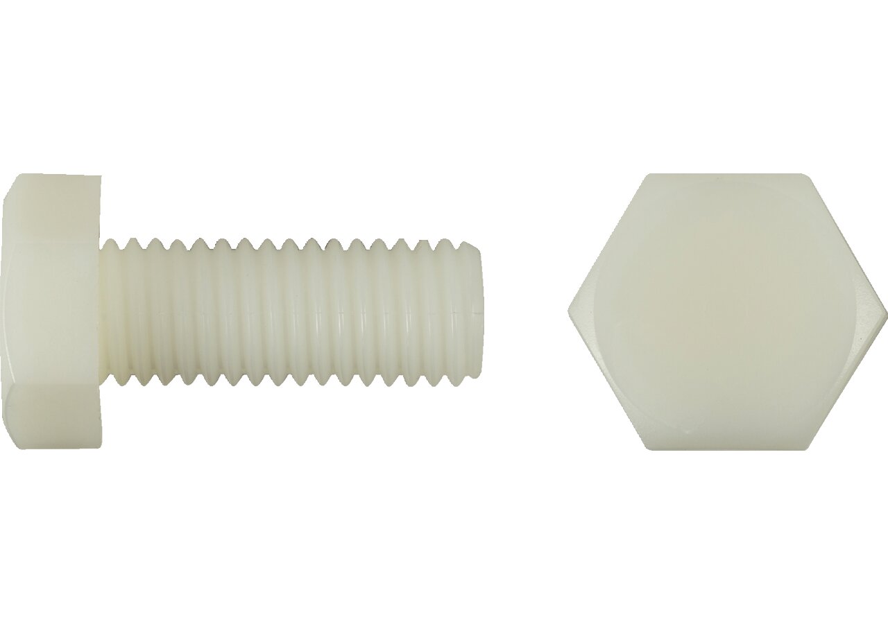 Sechskantschraube M12 x 35 mm, ohne Schaft Kunststoff PA, DIN933 GartenShop24