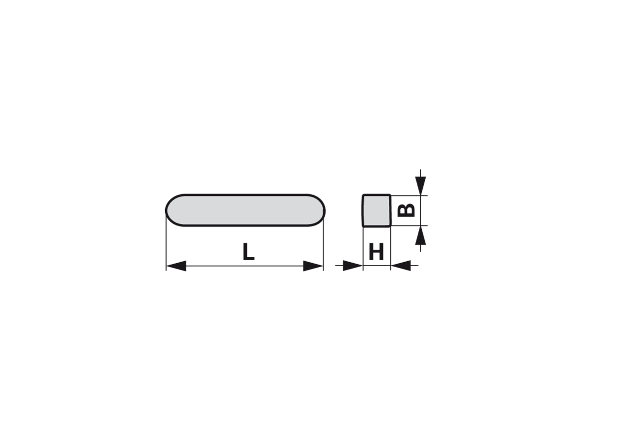 Passfeder 8 x 7 x 63 mm Stahl blank, DIN6885-A GartenShop24