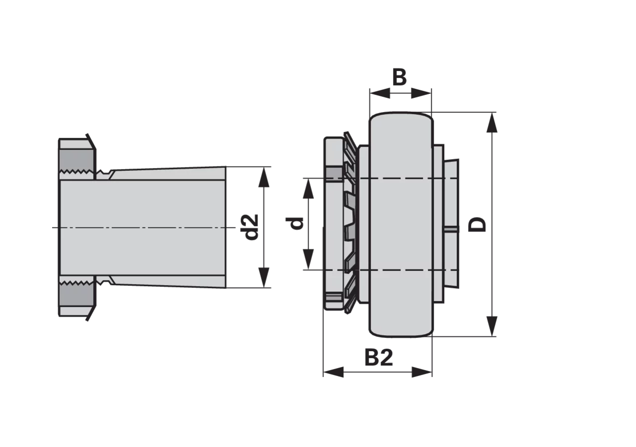 Spannlager UK 207 Black-Series, ballig, mit Spannhülse INA FAG