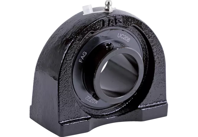 Stehlager UCPA 205 Black-Series, rechteckig, zweiloch mit Innengewinde, Gewindestift am Innenring INA FAG