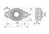 Flanschlager UCFL 202 Black-Series, rechteckig, zweiloch, Gewindestift am Innenring INA FAG
