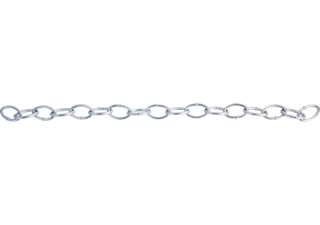 Normkette 6 x 32 x 30 mm, Flache Ovale Glieder Stahl verzinkt GartenShop24