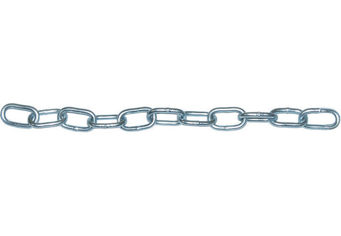 Normkette 7 x 36 x 27,5 mm, Flach Parallele Glieder Stahl verzinkt GartenShop24