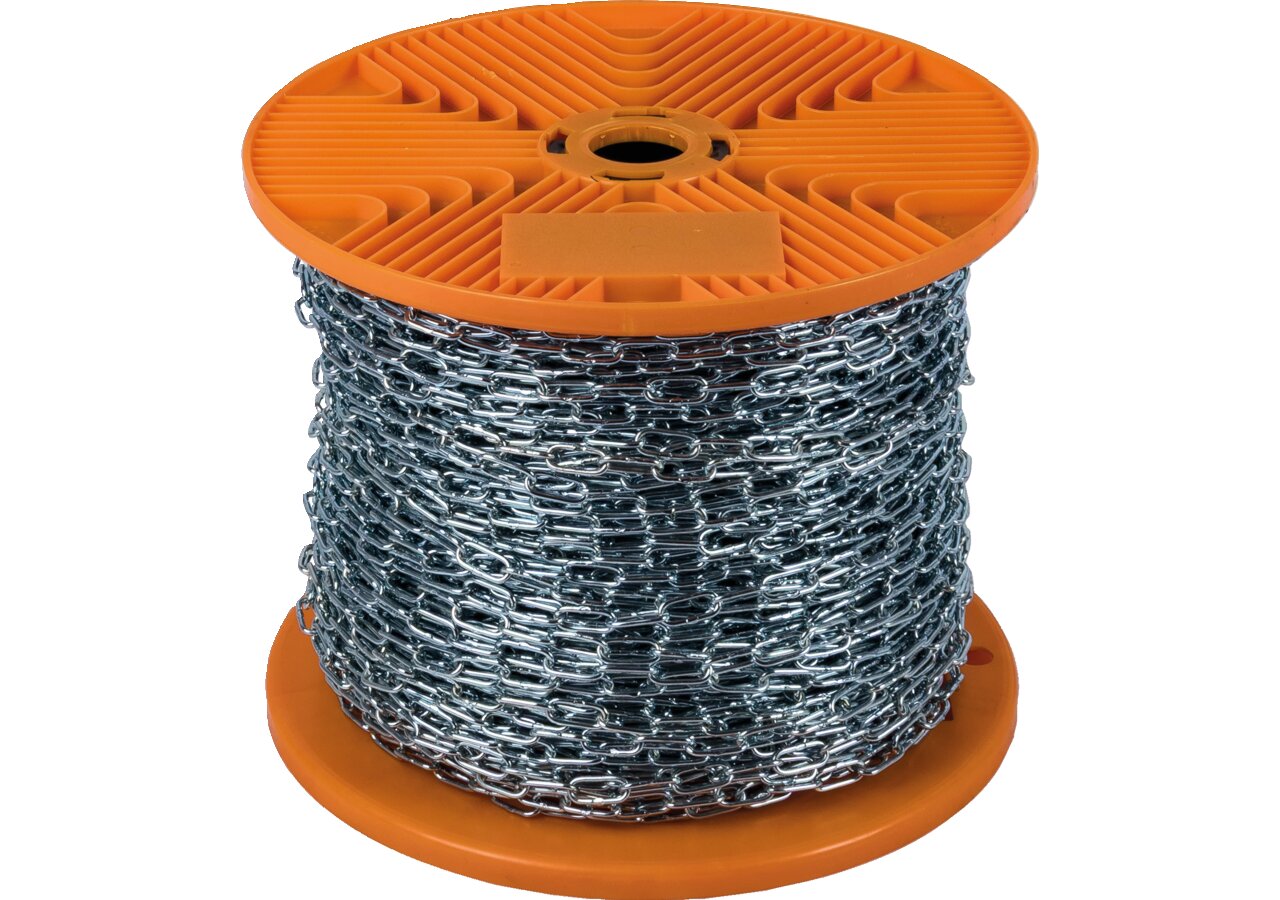 Normkette 1,6 x 13,0 x 7,2 mm, Rolle, langgliedrig, 150 m Stahl verzinkt Robur