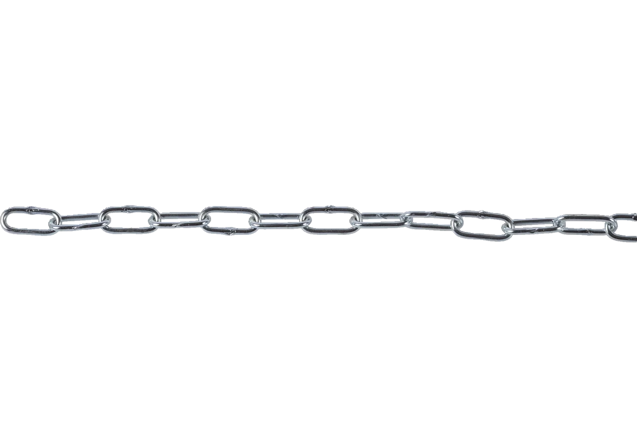 Normkette 1,6 x 13,0 x 7,2 mm, Rolle, langgliedrig, 150 m Stahl verzinkt Robur