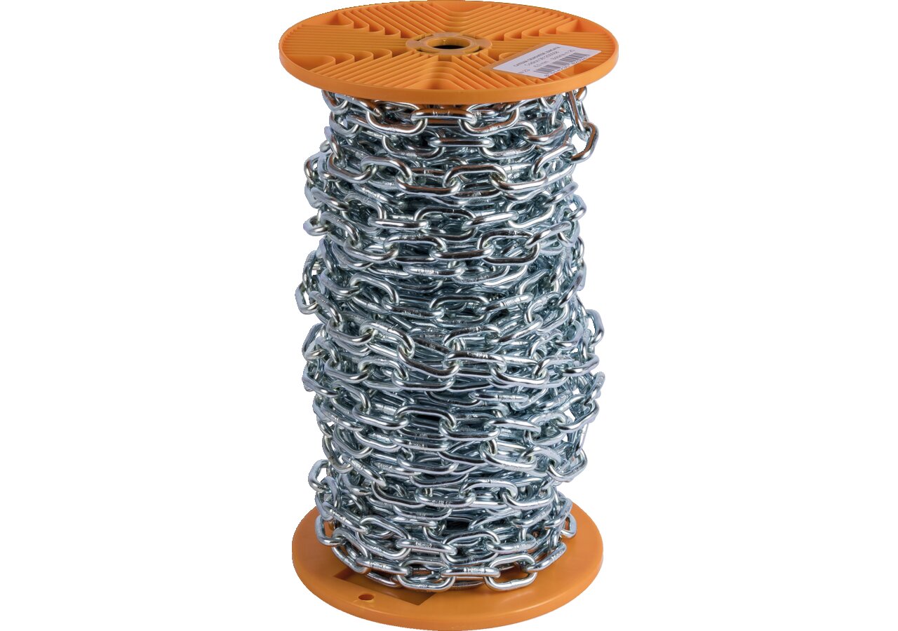 Normkette 5,8 x 28,0 x 22,7 mm, Rolle, langgliedrig, 25 m Stahl verzinkt Robur