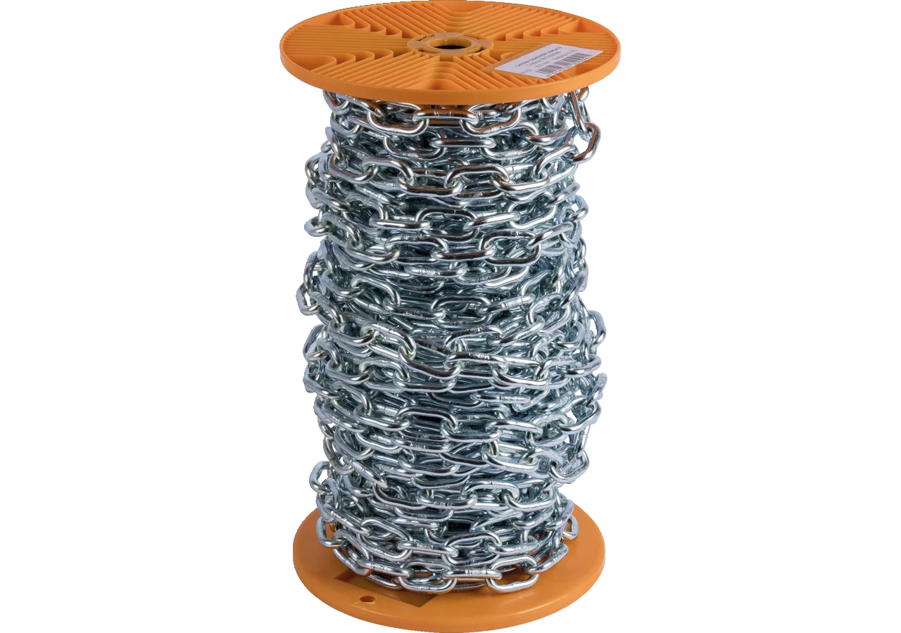 Normkette 5,8 x 28,0 x 22,7 mm, Rolle, langgliedrig, 25 m Stahl verzinkt Robur