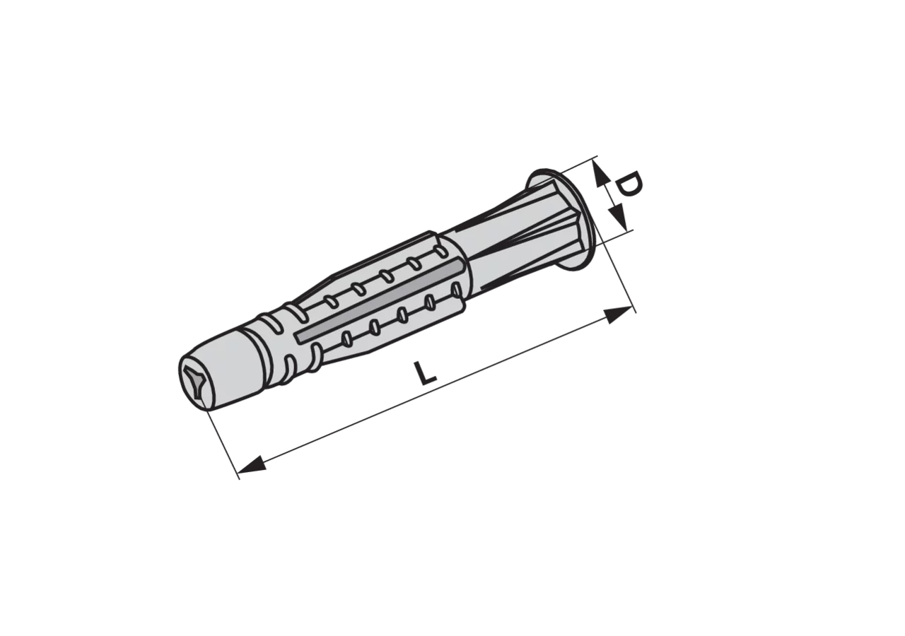 Kunststoffdübel Dm 8 x 51 mm 100 Stück GartenShop24