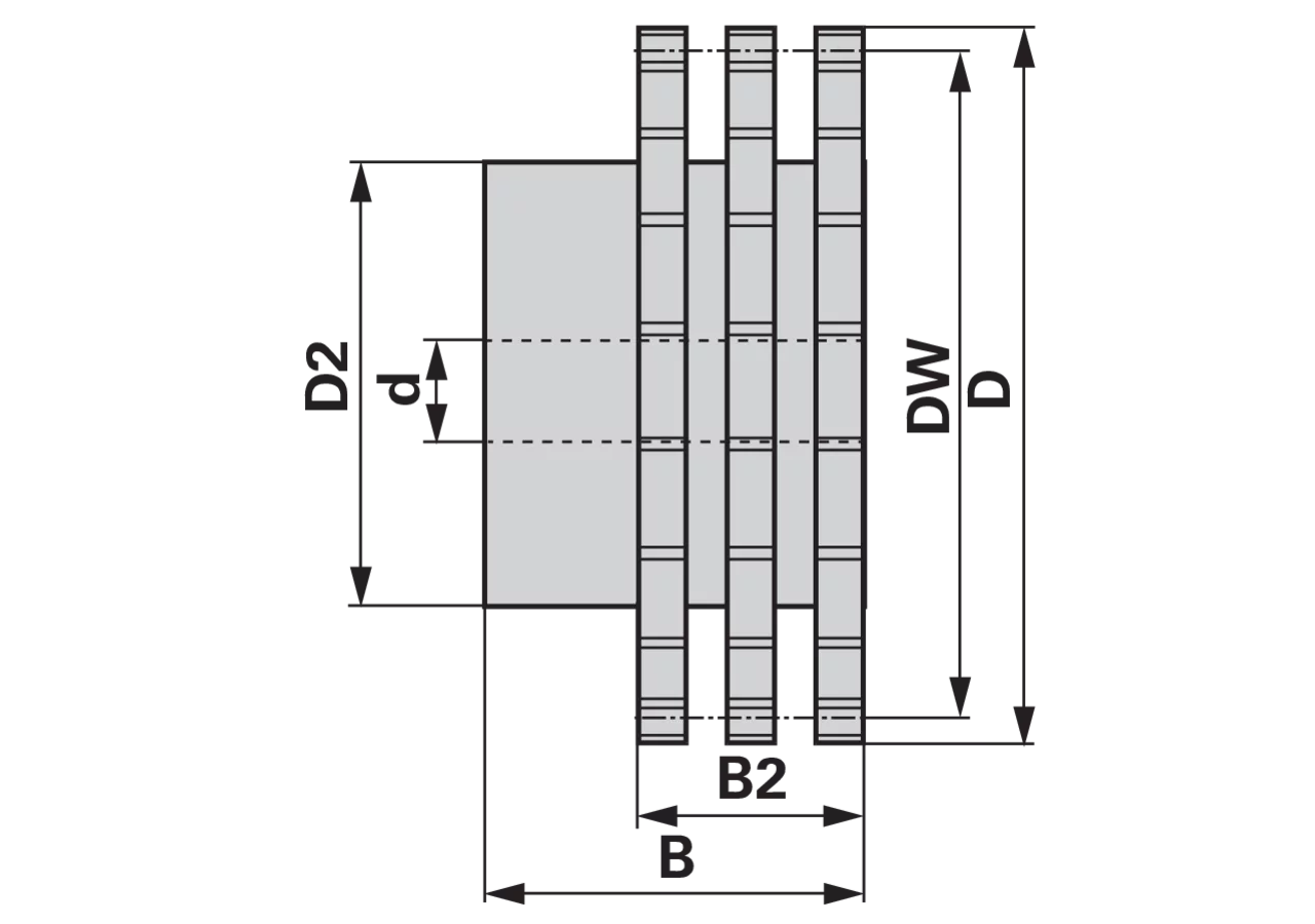 Kettenrad triplex, 3/4 x 7/16 Zoll, 14 Zähne C45, DIN8187 GartenShop24