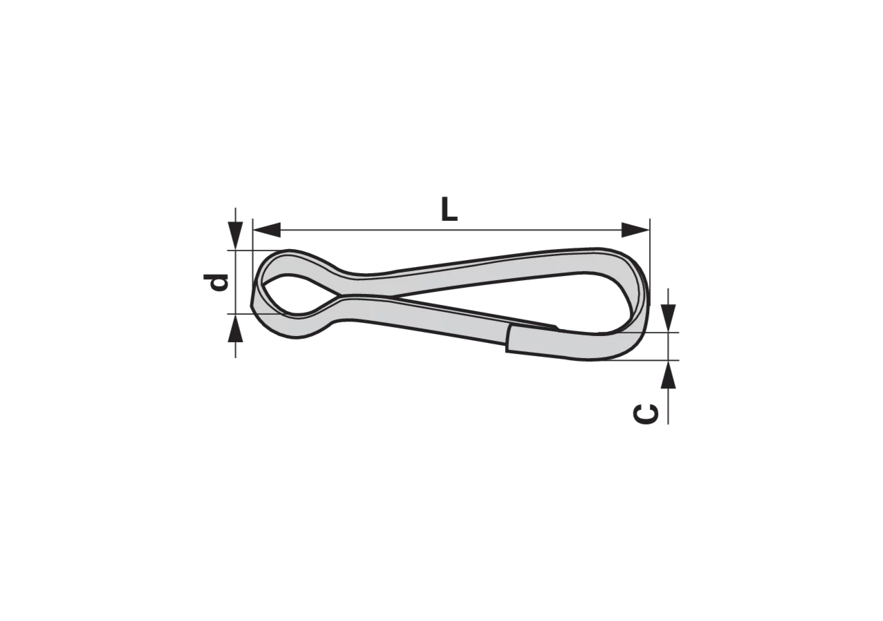 Simplexhaken 60 x 10 mm, ohne Wirbel, 10 Stück Stahl vernickelt, DIN5287-A GartenShop24