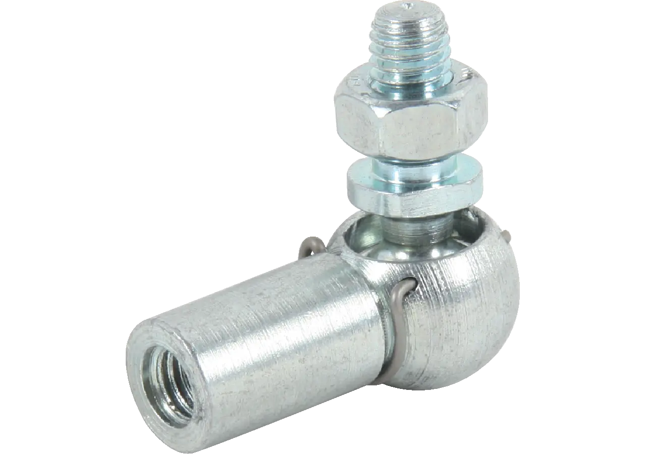 Winkelgelenk Dm 10 mm mit M6 Gewinde, und Sicherungsbügel Stahl verzinkt, DIN71802-AS GartenShop24