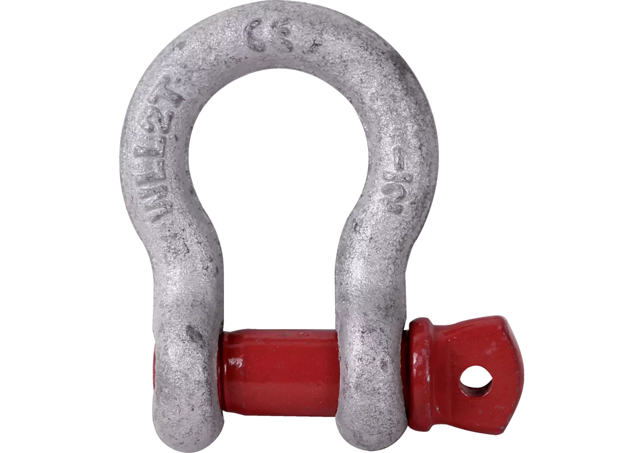 Schäkel 1 1/8 Zoll, hochfest mit Augenbolzen, geschweifte Form McBull