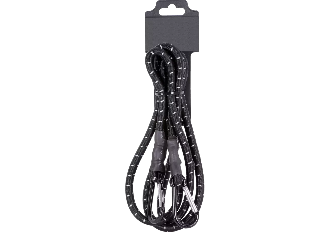 Gepäckspanner mit Karabiner, Schwarz, L 2 Meter GartenShop24