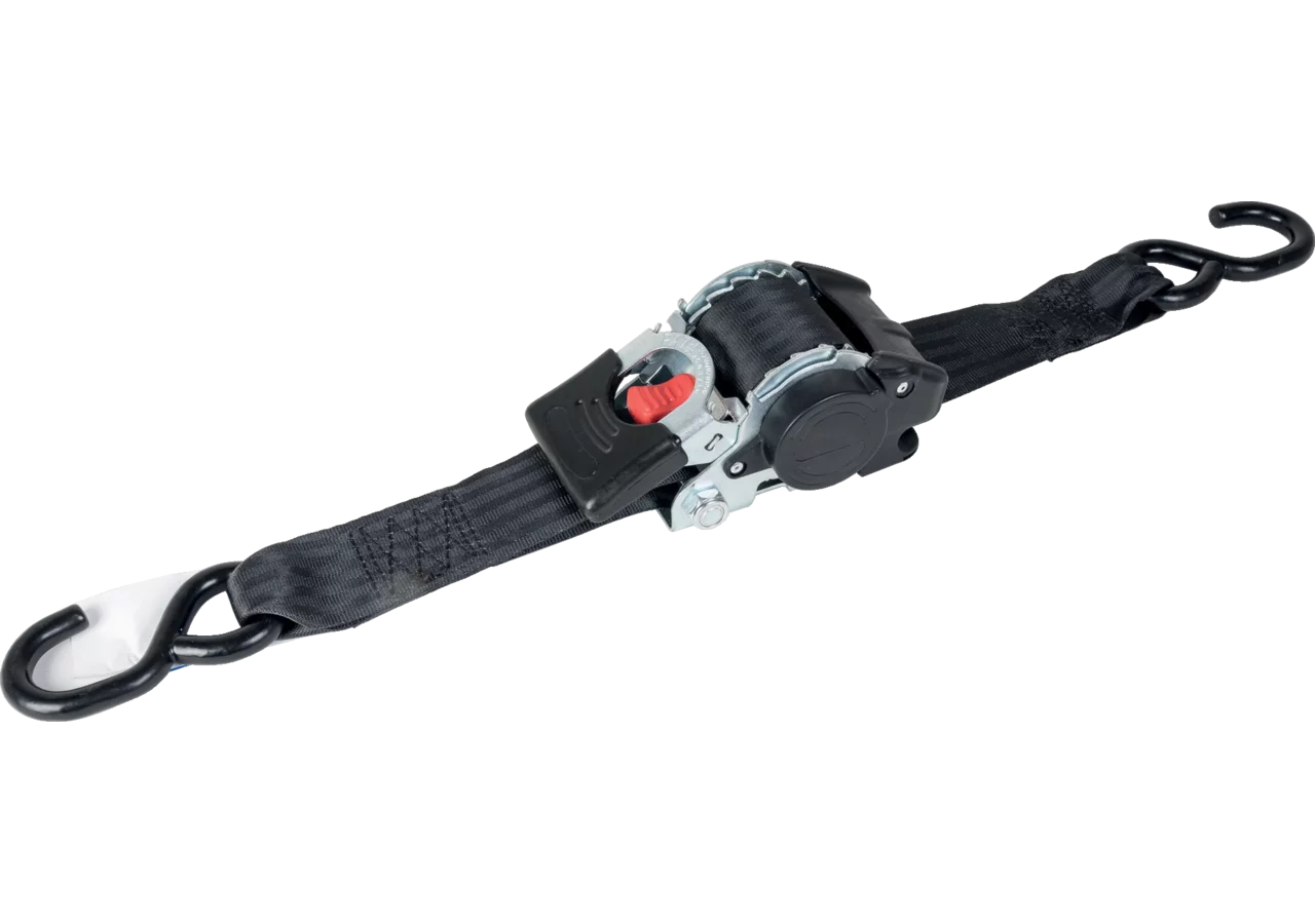 Zurrgurt mit Aufrollmechanismus 3 Meter, S-Haken nach EN 12195-2 Breite 50 mm McBull