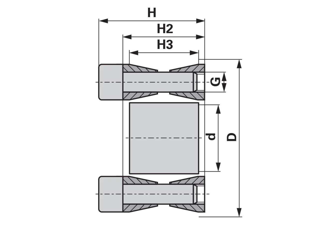 Spannelement Type KLGG 70 nicht selbstzentrierend, C45E GartenShop24