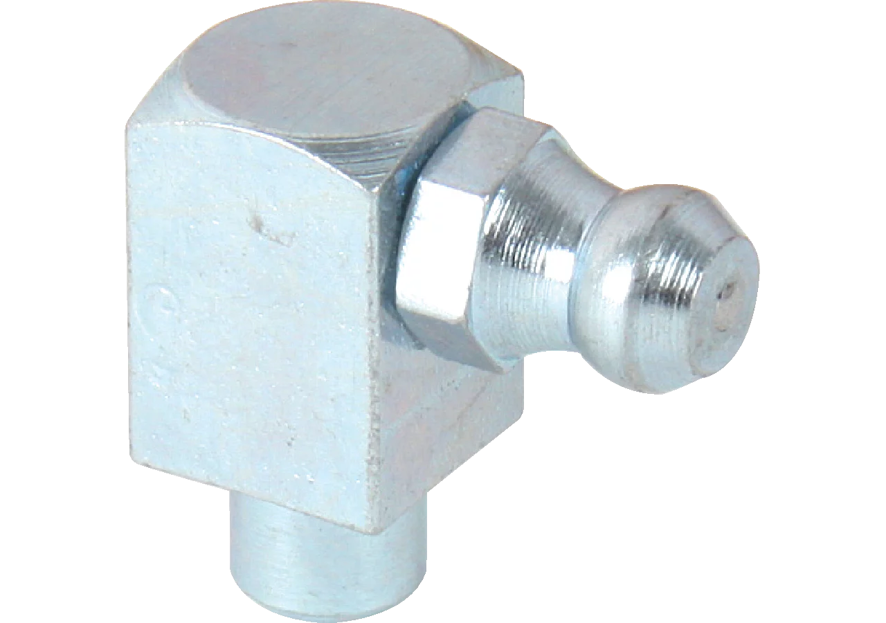 Kegelschmiernippel zum Einschlagen Dm 8 mm, H3-90°, 10 Stück Stahl verzinkt, DIN71412-C Samoa-Hallbauer