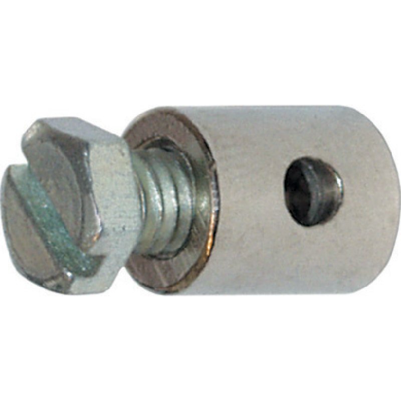 Schraubnippel Dm 7,0 x 9,0 mm, mit Sechskantschraube, 10 Stück passend für Seilzug Dm 2,5 mm