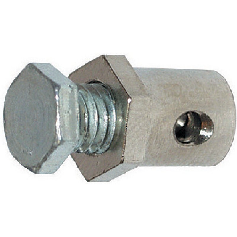 Schraubnippel Dm 6,95 x 10,0 mm, mit Sechskantschraube, 10 Stück passend für Seilzug Dm 2,2 mm