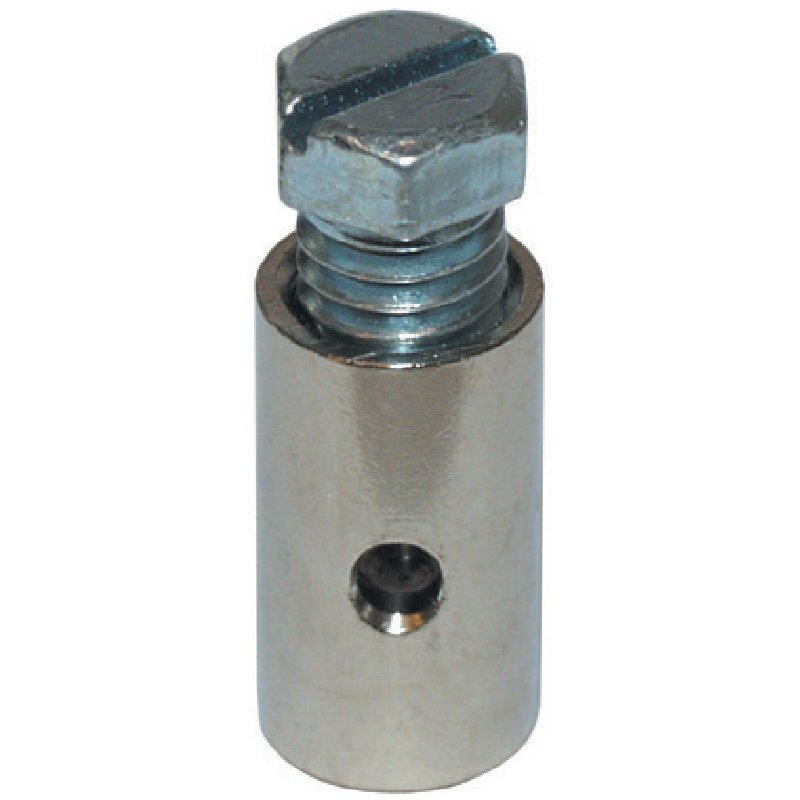 Schraubnippel Dm 8,0 x 15,0 mm, mit Sechskantschraube, 10 Stück passend für Seilzug Dm 2,3 mm