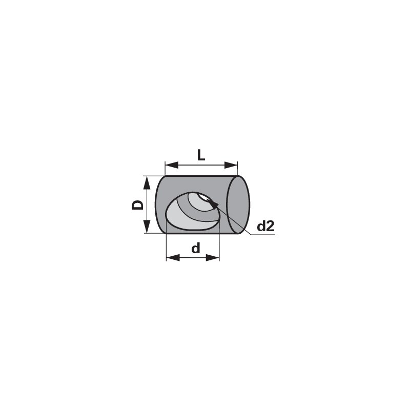 Lötquernippel Dm 8 x 8,9 x 6 mm, 10 Stück Messing, geschlossen – QUERNIPPELN• Aufnahme ohne Schlitz (geschlossen)