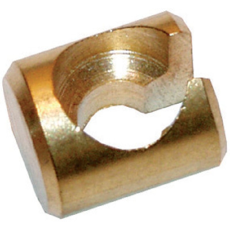 Lötquernippel Dm 8 x 8,9 x 6 mm, 10 Stück Messing, offen