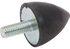 Gummi Metallpuffer Typ KP, Dm 50 x 58 mm, kegelig 1x Aussengewinde M10 x 28 mm GartenShop24