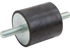 Gummi Metallpuffer Typ 1, Dm 40 x 30 mm, zylindrisch 2x Aussengewinde M10 x 28 mm GartenShop24