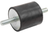Gummi Metallpuffer Typ 1, Dm 25 x 20 mm, zylindrisch 2x Aussengewinde M8 x 18 mm GartenShop24