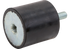 Gummi Metallpuffer Typ 2, Dm 25 x 30 mm, zylindrisch 1x Aussengewinde 1x Innengewinde M6 x 18 mm GartenShop24