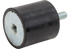 Gummi Metallpuffer Typ 2, Dm 30 x 25 mm, zylindrisch 1x Aussengewinde 1x Innengewinde M8 x 20 mm GartenShop24