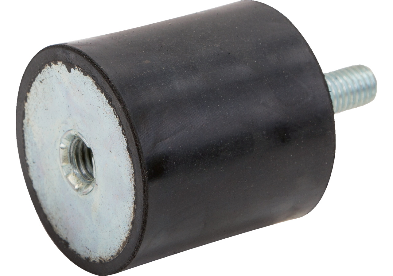 Gummi Metallpuffer Typ 2, Dm 40 x 25 mm, zylindrisch 1x Aussengewinde 1x Innengewinde M8 x 23 mm GartenShop24