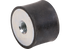Gummi Metallpuffer Typ 3, Dm 10 x 15 mm, zylindrisch 2x Innengewinde M4 x 4 mm GartenShop24