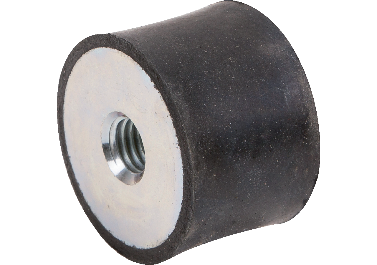 Gummi Metallpuffer Typ 3, Dm 40 x 35 mm, zylindrisch 2x Innengewinde M8 x 8 mm GartenShop24