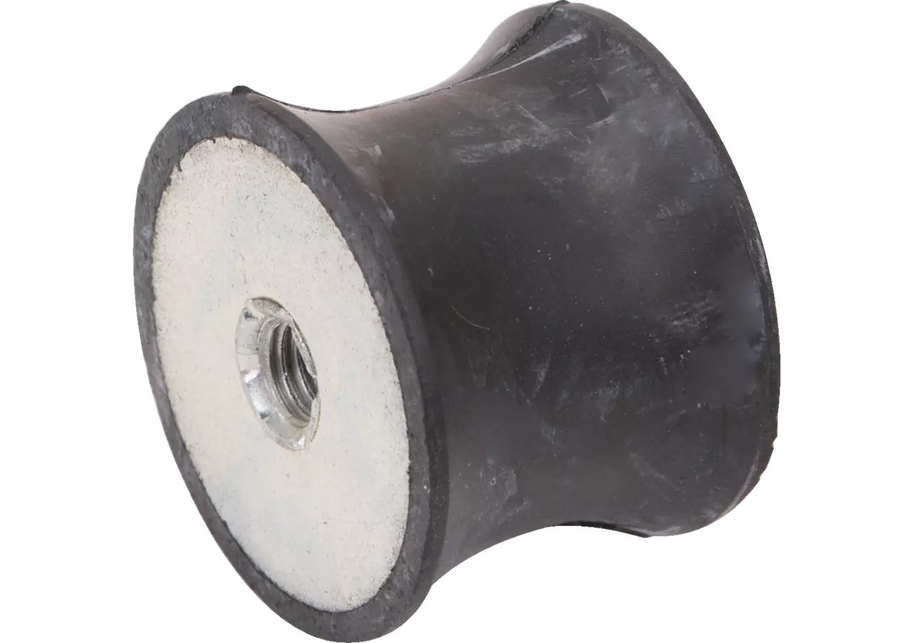 Gummi Metallpuffer Typ CT, Dm 70 x 53 mm, tailliert 2x Innengewinde M10 x 10 mm GartenShop24