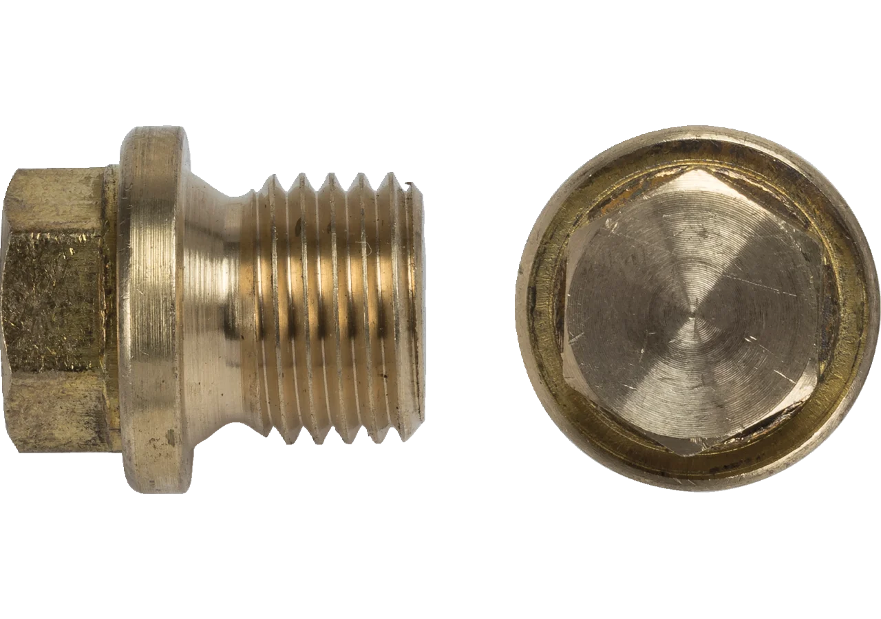 Verschlussschraube G1/8 Zoll, mit Bund und zylindrischem Zollgewinde, Messing, DIN910 GartenShop24