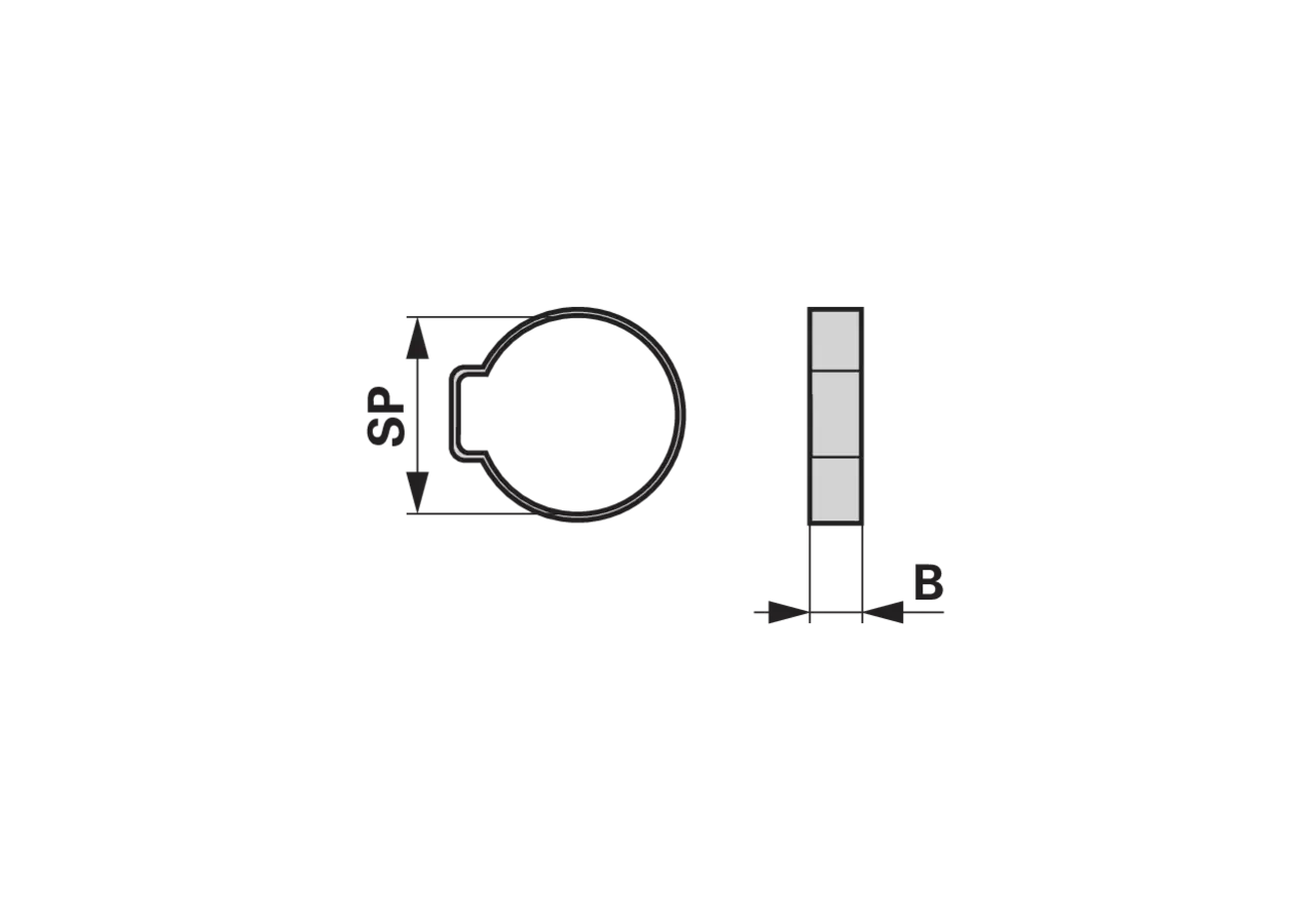 1-Ohr-Klemmen Dm 10 - 12 mm, 10 Stück Stahl verzinkt W1 ABA